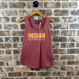 NWT Indian Motorcycle  Heathered Maroon Racerback Tank Top Womens Sz M
